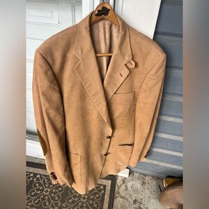 Faconnable Vintage Japan Suede Elbow-Patch Corduroy Blazer Jacket made in Italy